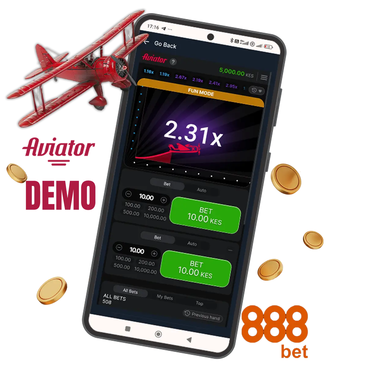 Aviator’s demo version on Spribe’s website or 888bet betting platform