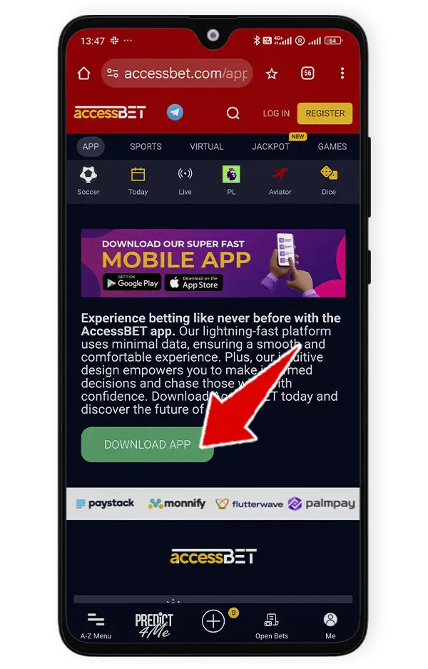 Accessbet Aviator Android app