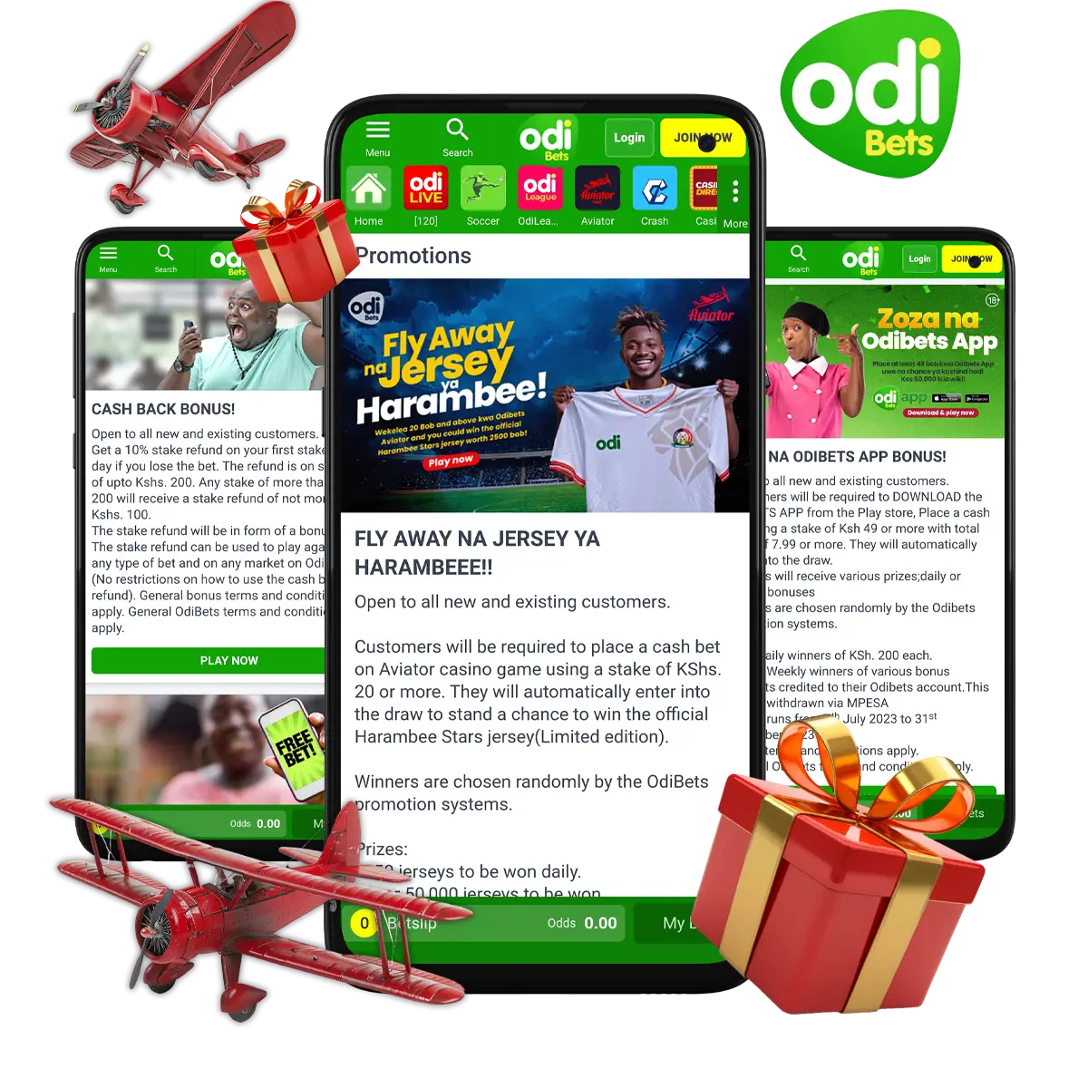 Bonuses offered by Odibet